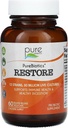 PURE ESSENCE LABS Restore Probiotic Suplemen 30 Milyar CFU - Probilefor Men & Women - 12 Strains for Immune Support and Digetical Health - Dukungan Natural for Relief of Constipation (60 Caps)