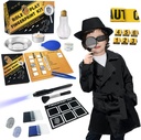 Spy Kit for Kids Detective Outfit Fingerprint Toys Gifts for 5 6 7 7 8 9 10 11 Year Boys Investigation Role Play Dress Up Costume Medical Secret Agent Finger Print Identifikasi