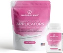 Natureland [40 Count Boric Acid Suppotory 600mg w / [20 Pack] Vaginal Applicator - Feminine Care
