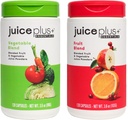 JuicePlus + Fruit and Vegetable Blend: for Solid Nutonations Foundation - Boost Family 's Health with 20 Fruits & Veggies Plus Plant Nutrients - novaled 2 Bottles (60 Servis Buah, 60 of Veg)