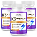 ZELSO (3 Pack) K3 Mineral Weight Woss Pill for Women and Men, K3 Mineral Pil - K3 Salt Mineral, Vitamin + K3 Kapsules Supplemen Keto Wheight Loss - 3 Bulan Suppply