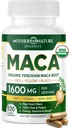 Ibu Alam Organik Katup Root - 1600mg, 120 Vegan Capsules - Kuning GMO Peru, Merah & Hitam Maca untuk Pria & Perempuan - Energi, Hormone, Otak & Weight-Menjadi