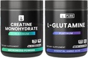 PURE ORIGINAL INGREDIENTS L- Glutamine & Creatine Monohydrate Powder Bundle, Exercise & Lifestyle, Supplement Powders