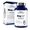 1MD MagMD Nutres Plus - Magnesium dengan Zinc & D3 124; Promotes Heart Health, Support Bone & Muscle Strength, and Aids Immune System - 120 Ct