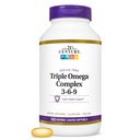 21 Century Triple Omega Complex 3 6 9 Ensiic Coated Softgels, 180 Count Bottle (22875)