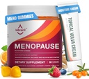 Luceril Menopause Gummies & Topical Vulva Cream Bundle - Hormone- Dukungan Bebas untuk Hot Flashes, Vaginal Dryness, Gingching, Mood Swings & Night Sweets with Black Cohosh, Ashwagandha, Omega-7 & Vitamin