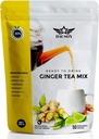 Ginger Lemon Herbal Tea Powder - Menyegarkan Blend dengan Licorice, Turmeric, Decaf Green Tea, Vitamin C - Caffein-Free, Vegan, Gut- Friendly Detox Tea - 50 Servings