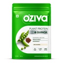 OZiva Organic Plant Protein Powder 124; 500 Gm 124; (30g Vegan Protein - Pea Protin, Brown Rice Protein & Quinoa, Soy Free) untuk kesehatan sehari-hari, Boosts Imunity, Unflamited (1.1 lb)