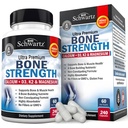 BioSchwartz Bone Strength Supplement - Gentle None-Constipating Bone Health Suplement for Women & Men with 9-in- 1 Complex with Calcium Magnesium Zinc D3 & More - 3rd Party Tested - 2 BULAN