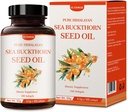 ULTHMOK Premium Sea Buckthorn Seed Oil, 100% Benih Minyak, 100 Softgels & 100 × 500mg, Non-GMO, Gluten Free.