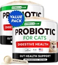 StrellaLab Cat Probiotic Powder - Propoder for Cats with Diare - Easy to Mix Powder - Cat Progress for Indoor Cats, Health Supplies Food Suplemen, Digetives Support (8 oz / Pack of 2)