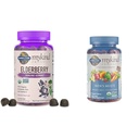 Garden of Life Organics Elderberry Gummies for Dewata & Anak-anak - Imune Dukungan Tambahan dengan Organ Buah & Organik Vitamin Multi Berry, 120 Count