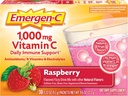 Emergen- C 1000mg Vitamin C Powder, Dengan Antioksidan, B Vitamin Dan Electrolites, Suplemen Imunitas Untuk Dukungan Imune, Caffeine Free Fizzy Drink Mix, Raspberry Flavor - 30 Count / 1 Bulan Supply