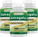 Terbaik Astragalus Capsule, 1000 mg, 120 Cacah (Paket 3)