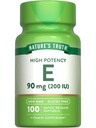 Nature 's Truth Vitamin E Softgeels 124; 200 IU = 124; 100 Softgels = 124- GMO & Gluten Free Suplemen