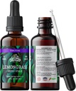 Limongrass Tincture, Organic Lemongrass Extract (Cybopogon Citratus) Herbal Suplemen, Non-GMO di Cold- Menekan Organik Glycerin, 700 mg, 2 oz (60 ml)