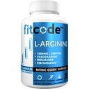 fitcode Ekstra Kekuatan L- Arginine HCl 1500mg, Nitric Oxide Suplement for Vasculity, Pumps, Endurance, Performance, Muscle Growth, Energy, Powerful N.O. Pulse Pompa Capsules (50 Hamba)