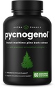 NutraChamps Pycnogenol French Maritim Pine Bark Extract, Premium Circulation Complex, Blood Flow, Nitric Oxide Production, Superior Absorpsi, Hasil dengan Black Pepper Extract, 60 Capsules