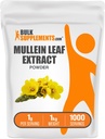 BulkSuplements.com Mullein Extract Leaf - Verbascum Thapsus, Mullein Suplemen - Herbal Support Imune - Gluten Free, 1g per Serving, 1kg (2.2 lbs) (Paket 1)