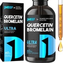 Quercetin dengan Bromelain Liquid Drops, Quercetin Suplemen 10000 mg, Respiratory Health Ammune Complex, 7-in- 1 Quercetin Liquid Drops dengan Zinc