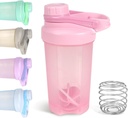 D.Y.A 16oz Shaker Bottle Provices Sports Cups for Protein Shaker Bottle for Pre Workout and Travel To Go NG BPA Free & Easy Clean Protin Bottle, Pink