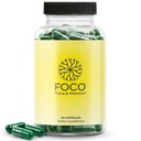 Pikirkan FOCO Capsules (13 +) Suplemen Fokus Alam untuk Remaja & Dewasa - Otak Nootropic untuk Konsentrasi, Memori, Kejelasan Mental, Enhancement Vitamin Kognitif - Suplemen Perhatian - 60 Kapsul