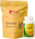 Rachel 's Tea and Candida Dukung: 30 Day Suply Turmeric, Wild Yam, Ginger, Peppermint, Fennel, Slippery Elm + Candida Dukung Kapsul