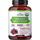 Zazzee USDA Organik Beet Akar 8000 mg Ekstrak 20: 1, 120 Vegan Quick Capsules, Black Pepper Extract for Enhanced Absorpsi, Mendukung Produksi Nitric Oxide, Non- GMO, Dibuat di Amerika Serikat