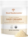 Jamur asli Functional Dairy Creamers dengan Mushroom Extrates - dipermanis dengan Powder Organik & Maple - Fungsional Organic Cream - 90 Servis, Tea, Smoothie & Coffee Creamer