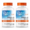 Doctor 's Best, (2 Pack) Vitamin D3, 125 mcg (5000 IU), 360 Softgels
