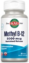 KAL Vitamin B12 Methylcobalamin 5000mcg, Energi Kesehatan, Metabolisme, Dukungan Sel Darah Merah Nerve & Merah, * Cepat Dissolve ActivMelts, Absorpsi Optimal Raspberry Flavor, 90 Servings, 90 Micro Tab