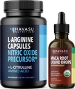HAVASU NUTRITION Organic Maca Root Liquid Drops (60 Servings) & L Arginine L Citrulline Supplemen (30 Servis)