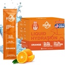 Paket Hidrasi Liquid MyHy, Electrolite Drink Mix for Dewasa & Kids Hidration During, Dehydration Relief for Travel, Pregnancy, Fitness, Bachelor & Bachhelorette Party - Orange, 50 Count