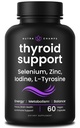 NutraChamps Thyroid Dukungan & Adrenal Dukungan Tambahan 2-in-1 Formula dengan Iodin & Ashwagandha untuk Energi, Metabolisme, Fokus, Konsugi Adrenal & Stress Relief, Keseimbangan Cortisol untuk Perempuan & Pria