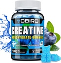 Cretine Monohydrate 5g Per Serving, No Sugar Creatine Suplemen untuk Kekuatan, Performance, Energy, Recovery, Gluten- Free Creatine for Women and Men, Blueberry Flavor (30 Kimmies109)