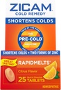 Zicam Cold Remedy Zinc Rapidmelts, Citrus Flavor, 25 Count (Paket 2)