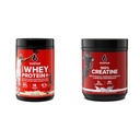 Six Star Whey Protein Plus & Creatine Monohydrate Powder Bundle 124; Vanilla Whey Protein Isolat 1.8 lbs & Unflastine 60 Servings