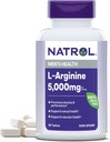 Natrol L-Arginine 5.000 mg, Tambahan Dieter untuk Kesehatan Pria, Tambahan L- Arginine, 90 Tablet, Supply 18 Hari