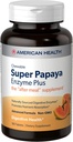 American Health Super Papaya Enzyme Plus - 180 Chewable Tablet - The After-Meal Supplement - Non-GMO - 60 Servis