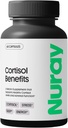 Nuray Cortisol Benefits Suplemen - Dukungan Adrenal dengan Rhodiola Rosea Suplemen, Ashwaghanda - Bebas Gluten- Free, Vegetarian, Promotes Energi - 60 Kapsul