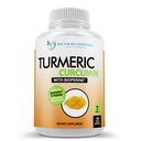 Turmeric Curcumin Supplement - 2250mg / d - Veggie Caps - 95% Curcuminoid dengan Black Pepper Extract (Bioperin) - 750mg Capsules - 100% Organik - Turmeric Paling Kuat (180 Count)