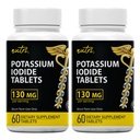 Fusion Alam Potasium Iodide Tablet (Paket 2) 130mg - 120 Tablet EXP 10 / 2032 - YODO Naciente - KI Pil - Yoduro de Potasio