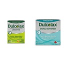 Dulcolax Stimulant Laxative Tablet (100 Count) Gentle Overnight Constipation Relief, Bimaceyl 5mg & Stool Softer Liquid Gel Capsules (50ct) Gentle Relief, Docuciate Sodium 100mg