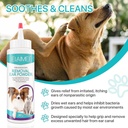 Pembersih Telinga Anjing, Ear Wash for Dogs & Cats, Powder Removal Dog Ear, Obat Infeksi Pet Ear, Efektif Menghilangkan Debris, Waxy, Buildup dan Ear Odor, Soothes Itchy & Inflamed Telinga