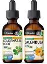 BIO KRAUTER Goldenseal Titture 2 Fl Oz. & Calendula Tincture 2 Fl.