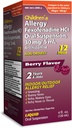 TARO Children 's 12HR Relief None-drunsy Antihistamin Liquid, Berry Flavor, Alcohol- Free, Dye- Free & Sugar Free, Fexenadine HCl (4 oz)