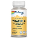 Solaray C Two Stage Timed Rilis dengan Rose Hips dan Acerola Supplement, 500mg, 100 Count