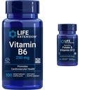 Extension Vitamin B6 250 mg, 100 Vegetarian Capsules & Folate & Vitamin B12, Vegetarian Capsules, White, 90 Count