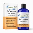 HoneyCombs Vitamin B Complex Drops - Liquid Suplemen dengan Vitamin B1, B2, B3, B5, B6, B9, B12 & Vitamin C - Super B Vitamin - Alcohol- Free Liquid suplemen Vitamin, 16 Fl Oz.