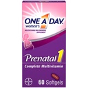 Satu hari di Prenatal 1 Multivitamin termasuk Vitamin A, Vitamin C, Vitamin D, B6, B12, Besi, Omegaga- 3 DHA & lebih banyak lagi, Tablet, Softgels, 60 Count - Suplemen untuk Perbaikan Sebelumnya, During, & Post Pregnancy